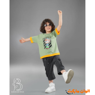 خرید تیشرت شلوارک بچگانه مدل جدید تک و عمده A168