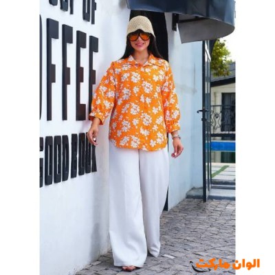 شومیزپری تمام گلی زنانه A112  تک و عمده