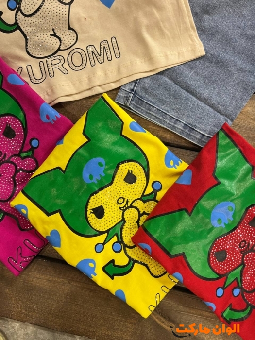 Buy-bulk-set-of-t-shirts-with-pants-for-children-with-fan-print-