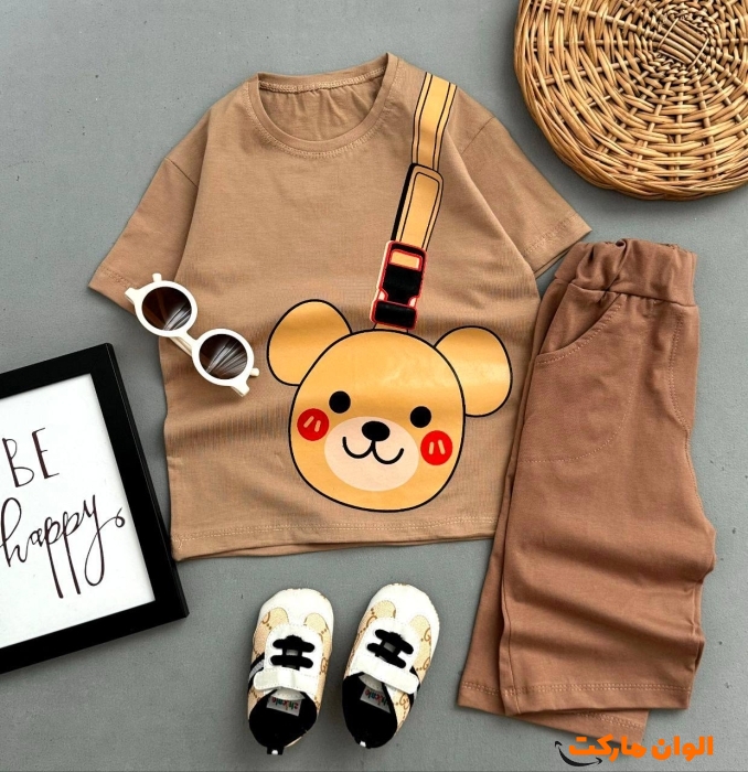 Wholesale-buy-set-t-shirt-pants-teddy-kids-children-t-shirt