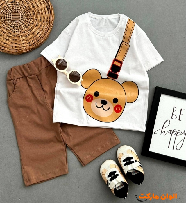 Wholesale-buy-set-t-shirt-pants-teddy-kids-children-t-shirt
