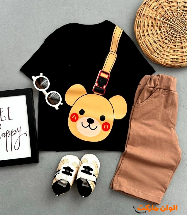 Wholesale-buy-set-t-shirt-pants-teddy-kids-children-t-shirt