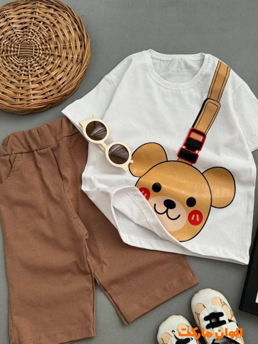 Wholesale-buy-set-t-shirt-pants-teddy-kids-children-t-shirt