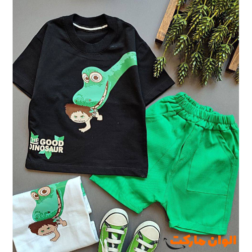 Set-pants-t-shirt-sports-girl-boy-dinosaur-design