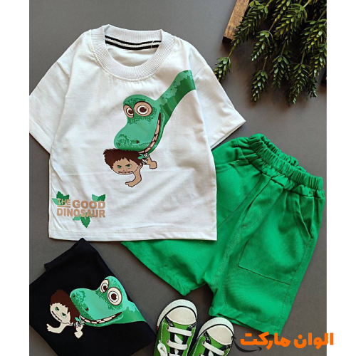 Set-pants-t-shirt-sports-girl-boy-dinosaur-design