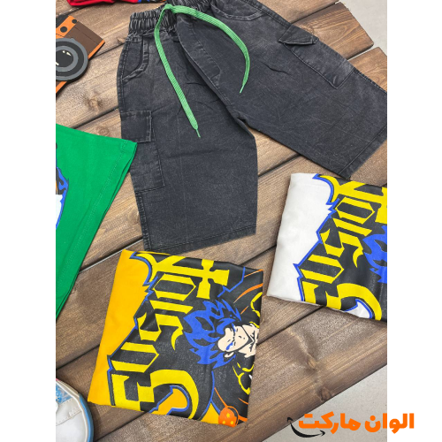Lias-Children's-Production-Selling-Children's-Clothing-Set-T-Shirt-and-Pants-Dragon-Wings-Design