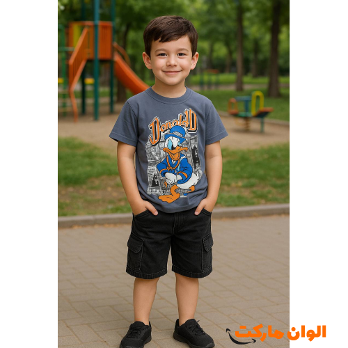 Boys' short-sleeved T-shirt, cotton model A-001