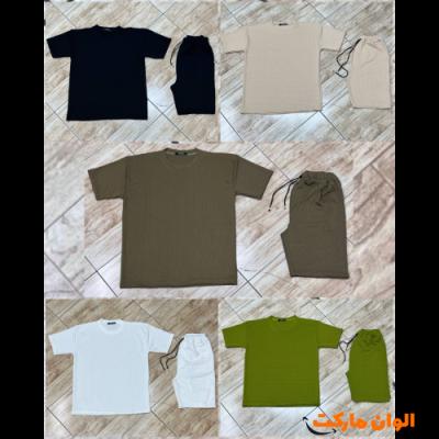 خرید ست تیشرت و شلوارک مردانه مدل جدید تک و عمده A252