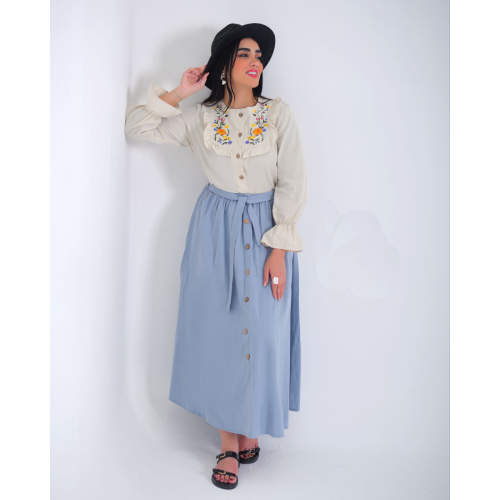 خرید ست بلوز دامن مدل سارا C254 تک و عمده
