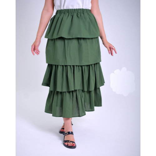 Women's Linen Blouse and Skirt Set Model Sarah