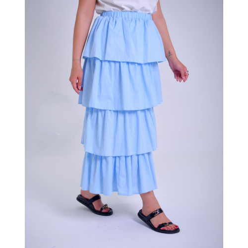 Women's Linen Blouse and Skirt Set Model Sarah