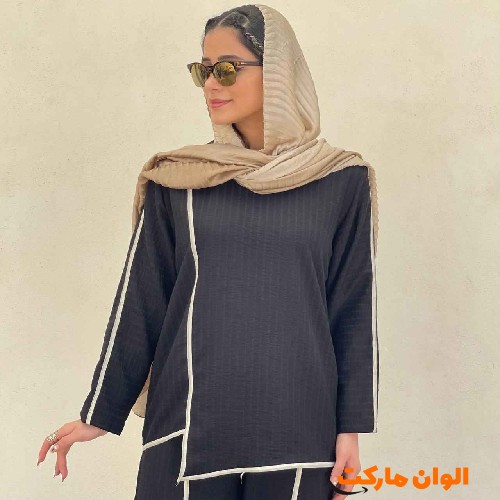 Women's shirt and pants set, wooden button model, 271