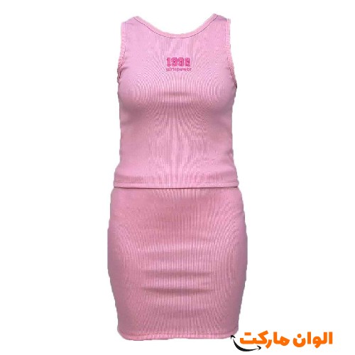Women's pleated crop-and-skirt set