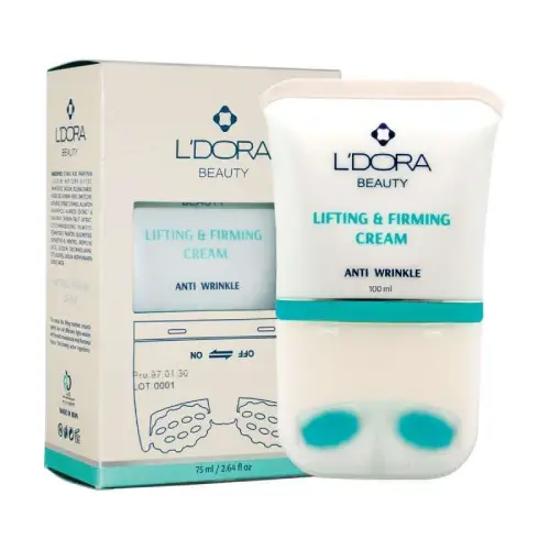 Lifting-cream-face-and-neck-massager-with-ledura-