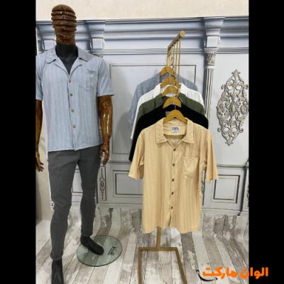 خرید تیشرت مردانه جلو باز پیراهنی  مدل جدید C331_2
