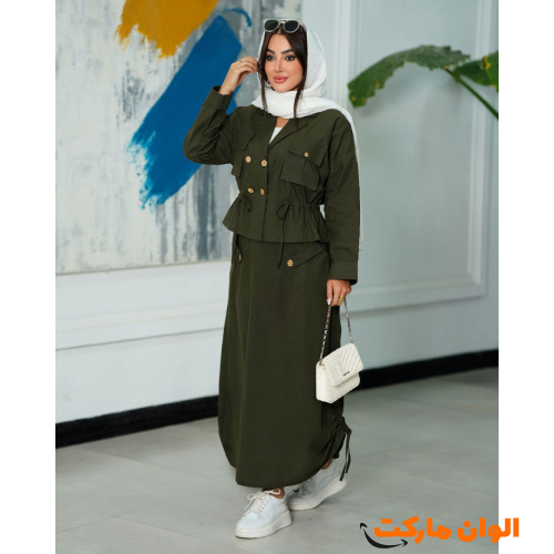 Women's-girls'-doll-style-outdoor-student-coat-with-waist-and-gaiters-
