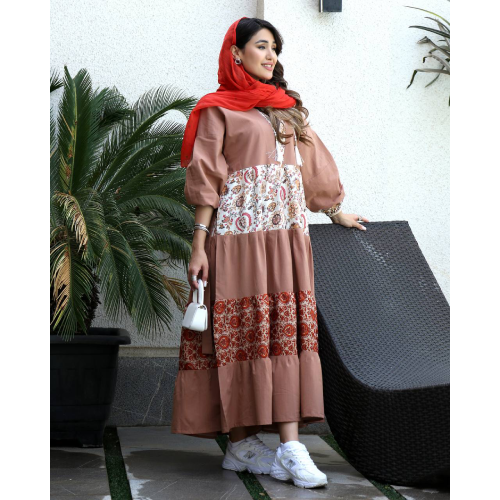 Women's coat, kaftan model, Indian embroidery, linen