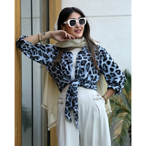 شومیز گره ای نخ چینی زنانه کد C390 تک و عمده