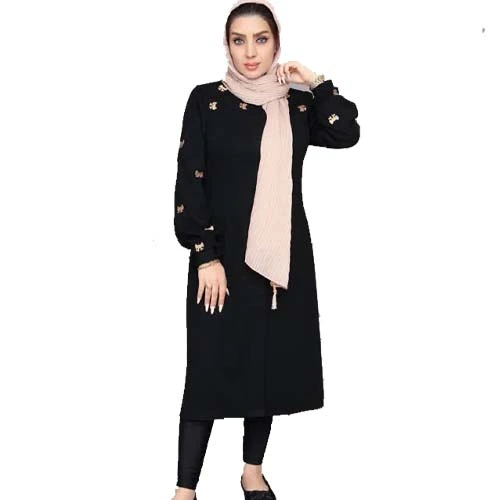 معطف نسائي من سكودا مع تطريز ربطة عنق C347