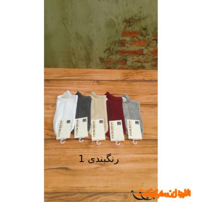  جوراب زیر قوزکی  طرح کبریتیD011 تک و عمده