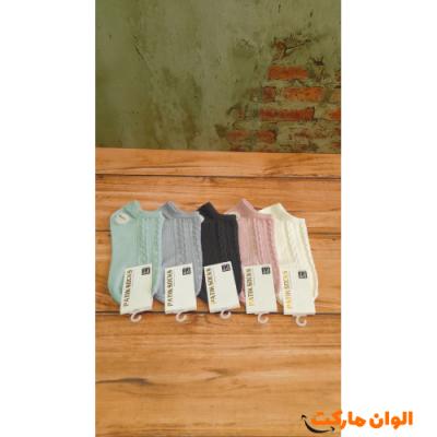 جوراب زیر قوزکی  طرح زنجیری D015 تک و عمده