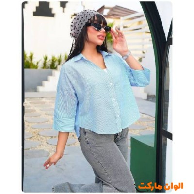 کراپ آستین باکسی زنانه D033 تک و عمده