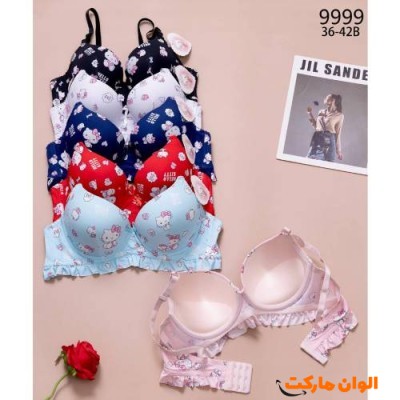 سوتین اسفنجی فنردار زنانه مدل جدید تک و عمده F195