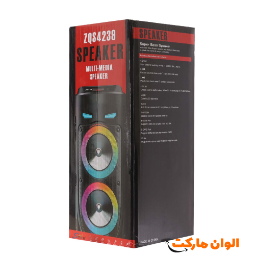 Portable Bluetooth speaker model ZQS-4239 with dancing lights and strong bass, single and wholesale