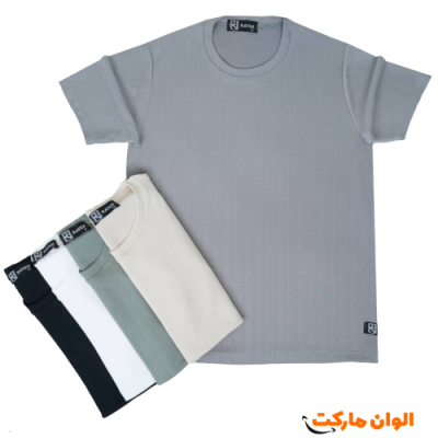 تیشرت پارچه مراکشی طرح ویکتور سایز بزرگ مردانه G295 تک و عمده