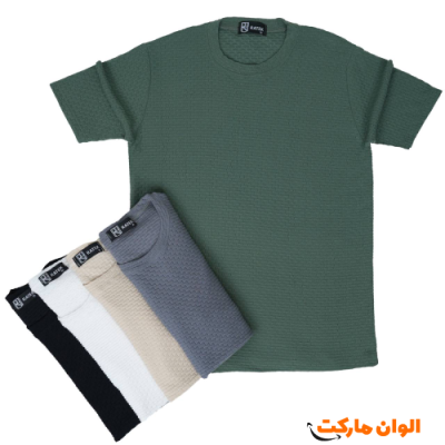 تیشرت پارچه مراکشی طرح داوین مردانه  G299 تک و عمده