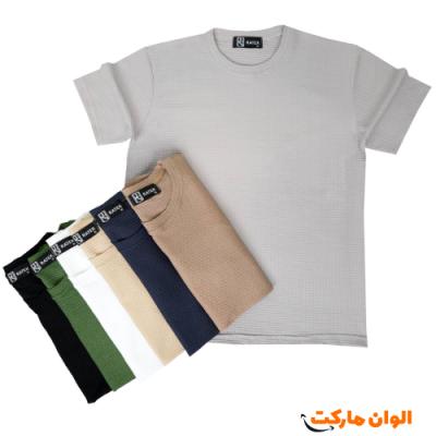 تیشرت مراکشی پارچه بیسکوییتی درشت مردانه سایز بزرگ G306 تک و عمده
