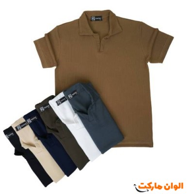 تیشرت نیم یقه مراکشی کبریتی مردانهG344 تک و عمده