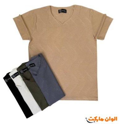 تیشرت مردانه یقه کوبایی طرح لوناG373 تک و عمده