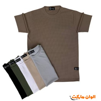 ‎تیشرت مراکشی پارچه بیسکوییتی مردانه سایز بزرگ G382 تک و عمده