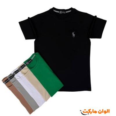 تیشرت ساده گلدوزی پولو مردانه سایز بزرگ G384 تک و عمده