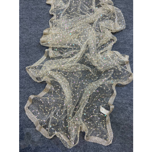 Buy-silk-shawl-black-organza-cream-embroidered-leaf-design