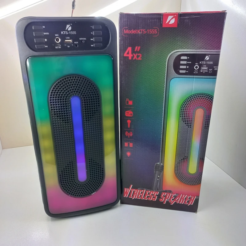 خرید اسپیکر بلوتوثی قابل حمل 8 اینچ مدل KTS-1555 تک و عمده کد Z032