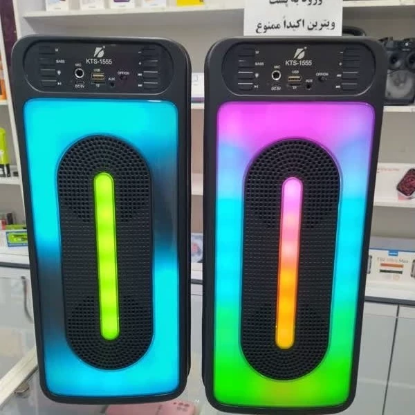 خرید اسپیکر بلوتوثی قابل حمل 8 اینچ مدل KTS-1555 تک و عمده کد Z032