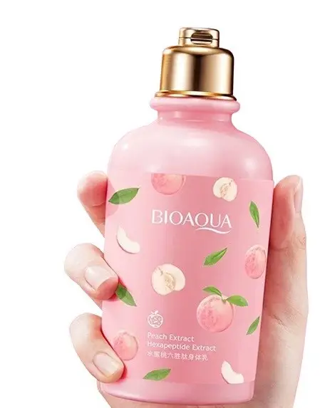 خرید لوسیون بدن هلو شاین دار بیوآکوا F523 تک و عمده