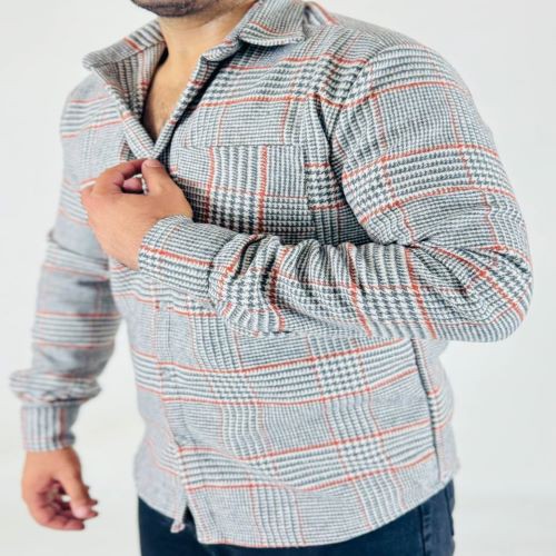 پیراهن پشمی مردانه گرم بالاd191