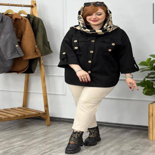 مانتو زنانه جلو دکمه پاییزه زنانه d231