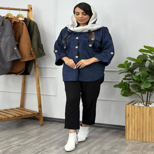 مانتو زنانه جلو دکمه پاییزه زنانه d231