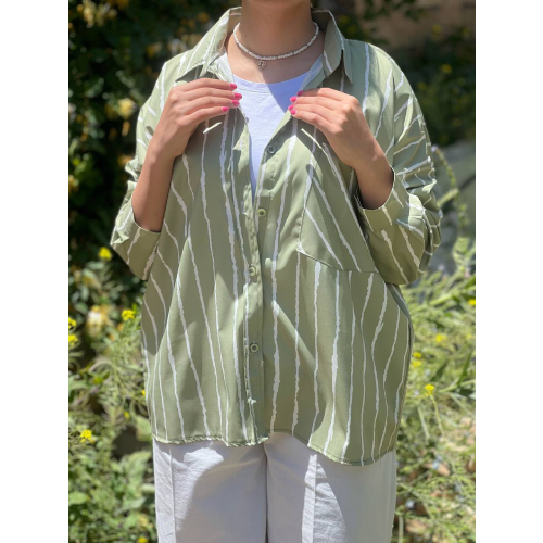 Women's two-pocket linen-paperback coat