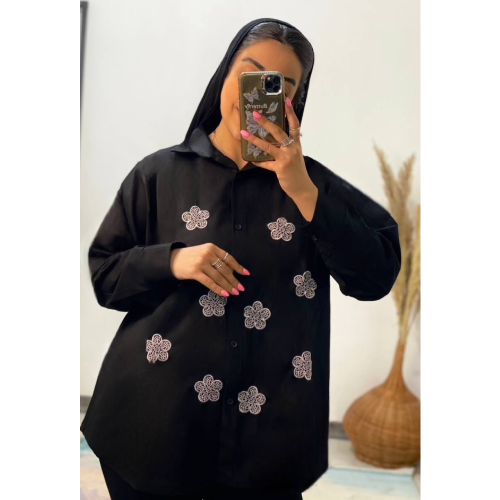 شومیز گلدوزی زنانه کد G572 تک و عمده