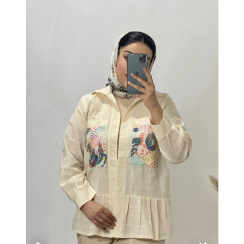 Women's Crop Top Coat in Warm Linen