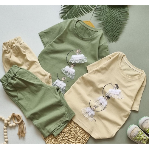 Children's sports-sisterhood-shirt-pants-set-Nike-code-model
