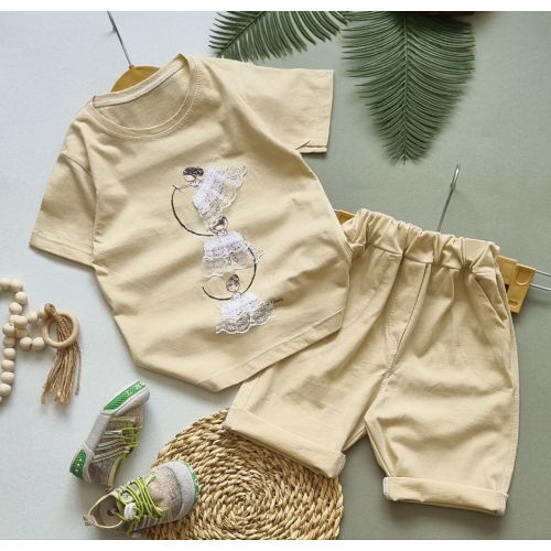 Children's sports-sisterhood-shirt-pants-set-Nike-code-model