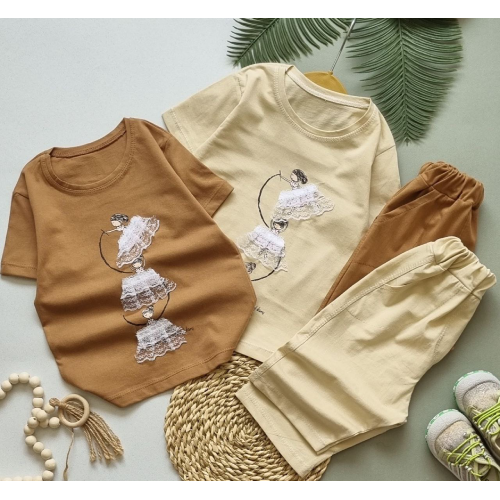 Children's sports-sisterhood-shirt-pants-set-Nike-code-model