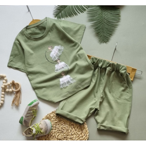 Children's sports-sisterhood-shirt-pants-set-Nike-code-model