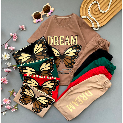 Girls' blouse-pants-kids-heart-shaped-model-code-
